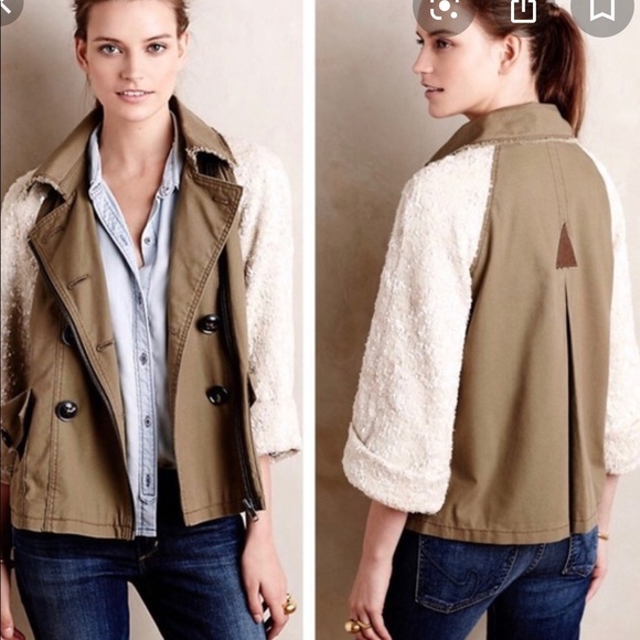 Anthropologie Shimmer sleeve Anorak by Hei her - Picture 2 of 7